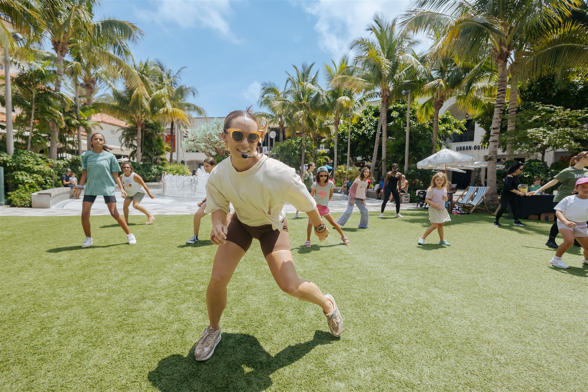 Dance lessons on the lawn