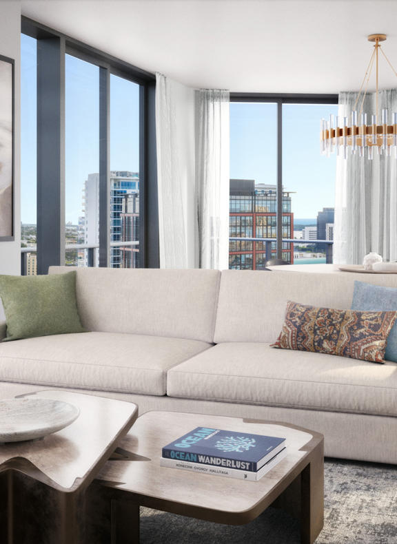 The Laurel living room interior